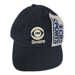 NWT Vtg 90s CBS Sports Hat K-Products Made In USA Navy White Deadstock Cap